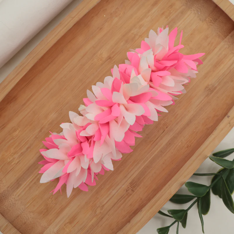 Handmade Pichi Poo Big Size French Barrette Hair Clip – Rose